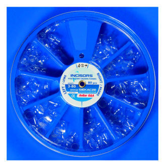 Korunky transparentní incisální 80ks