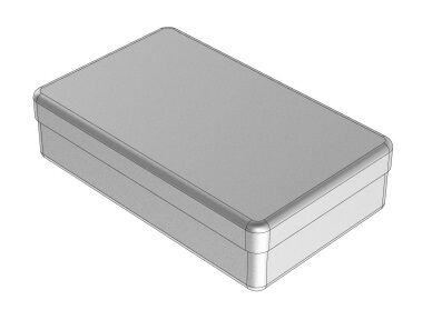 Box aluminium 25x15x6cm, stříbrný