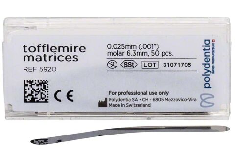 Matrice Tofflemire 6,3mm/0,025mm, 50ks