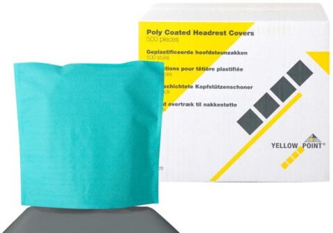 Návleky na opěrku hlavy 25 x 25 cm, tyrkysové