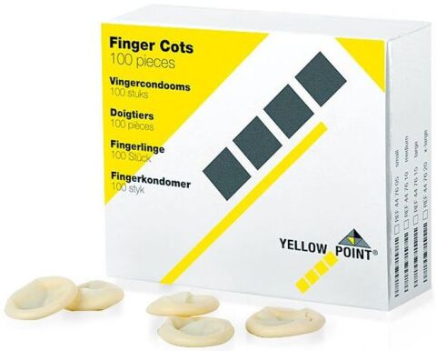 YELLOW POINT Náprstníky latexové M