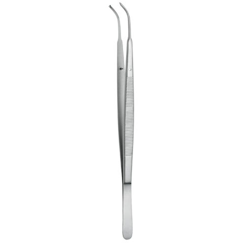 Pinzeta Gerald , zahnutá, 1-2, 17cm
