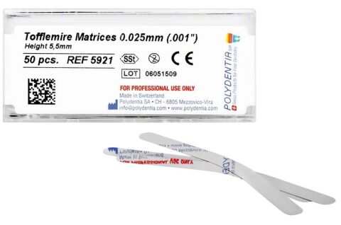Matrice Tofflemire 5,5mm/0,025mm, 50ks