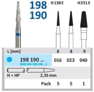 HORICO tvrdokovová fréza - kónus zaoblený 4,0mm