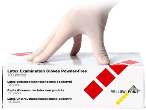 YELLOW POINT Rukavice latexové nepudr. L doprodej
