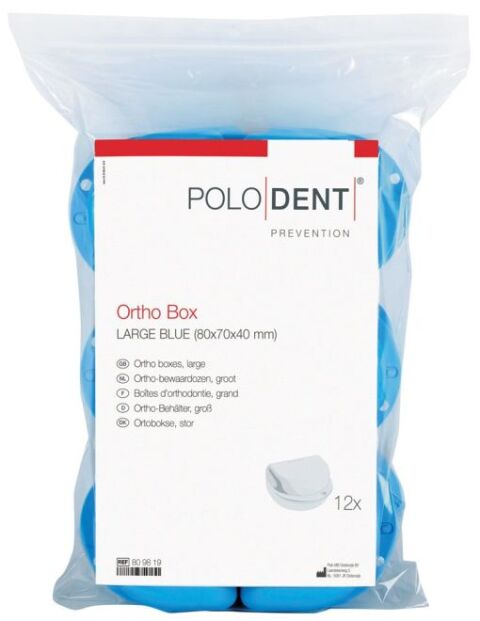 POLODENT Ortho Box modré velké 80 x 70 x 40 mm